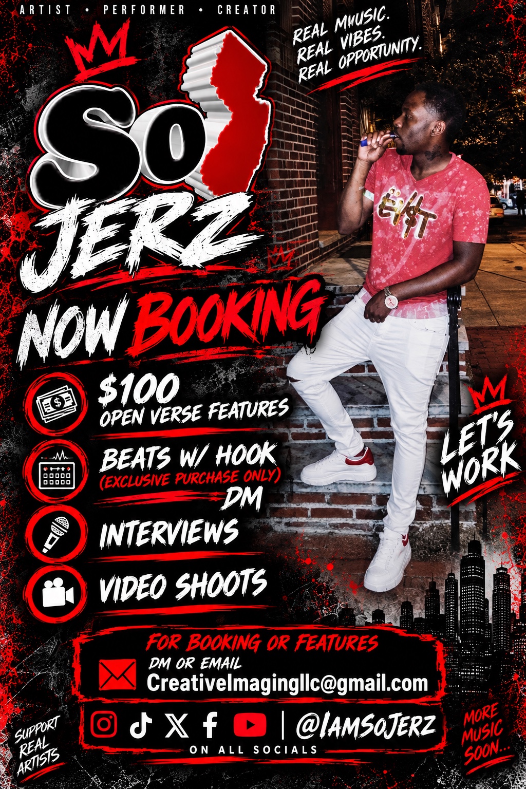 IamSoJerz booking flyer